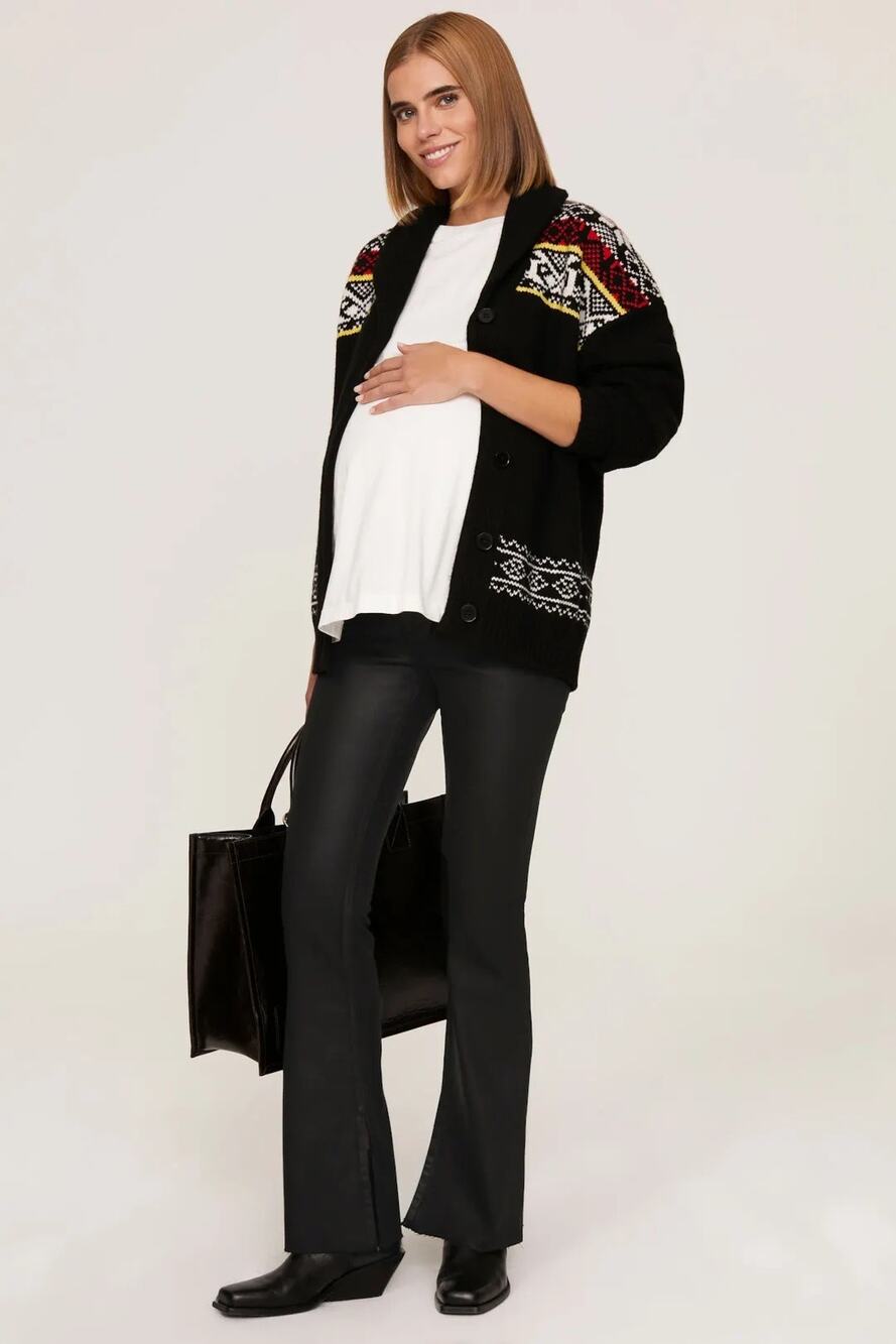 DL1961 Sz 29 Maternity Black Stretch Denim Bootcut Casual Pregnancy Jeans